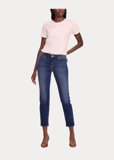 Women's Ralph Lauren Pink Pony LRL Jersey T Shirts | 305267MVH